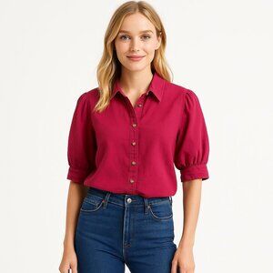 We The Free Ellie Solid Top Pink Cotton Size Small